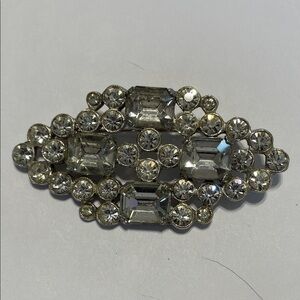 Cassiespells Silver Crystal Brooch